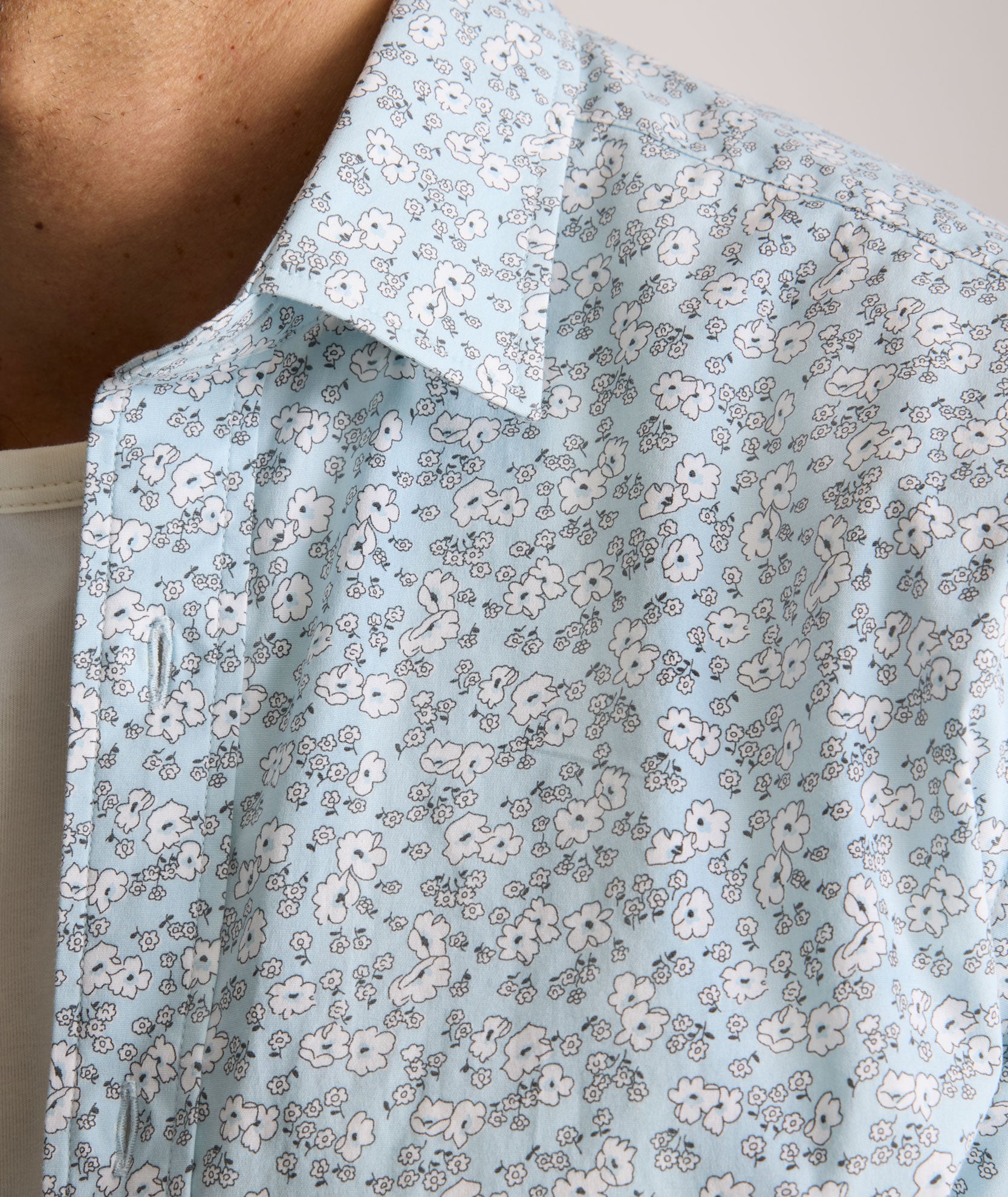 Chemise Ashford à manches courtes en coton stretch