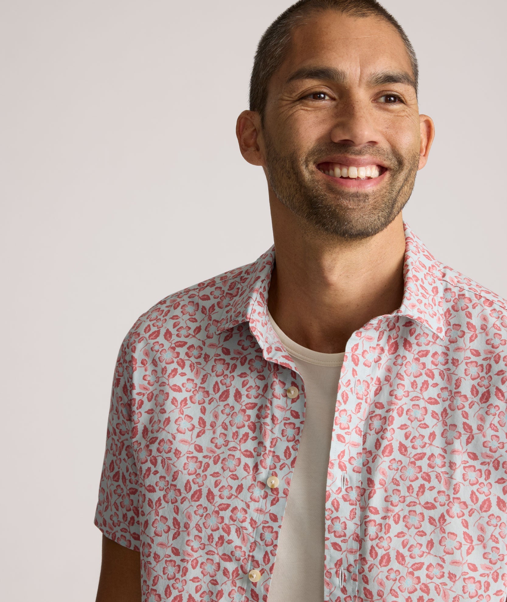Chemise Buchanan à manches courtes, délavage vintage
