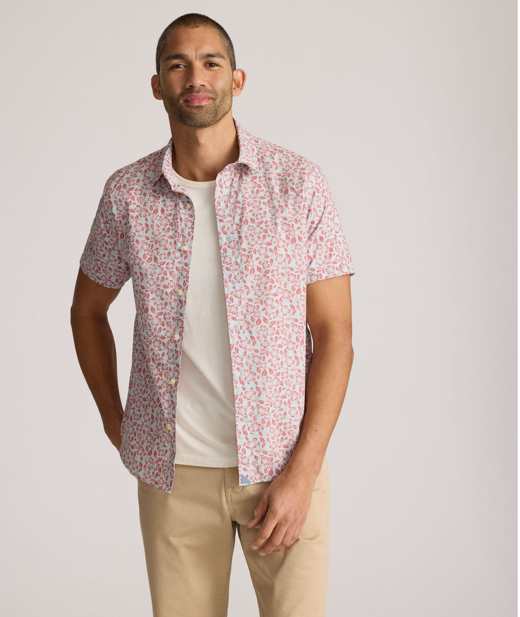 Chemise Buchanan à manches courtes, délavage vintage