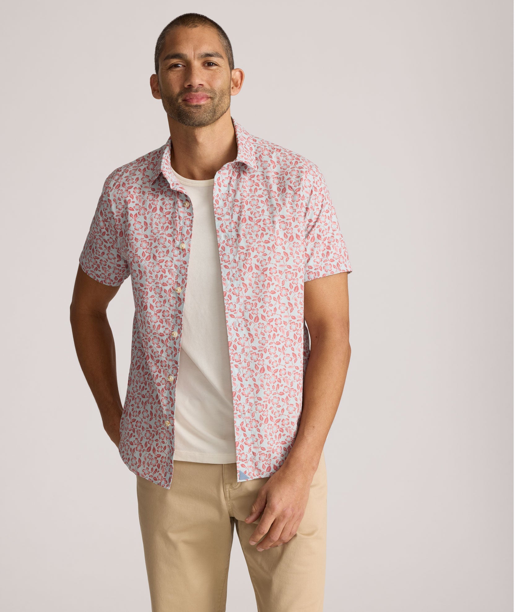 Chemise Buchanan à manches courtes, délavage vintage