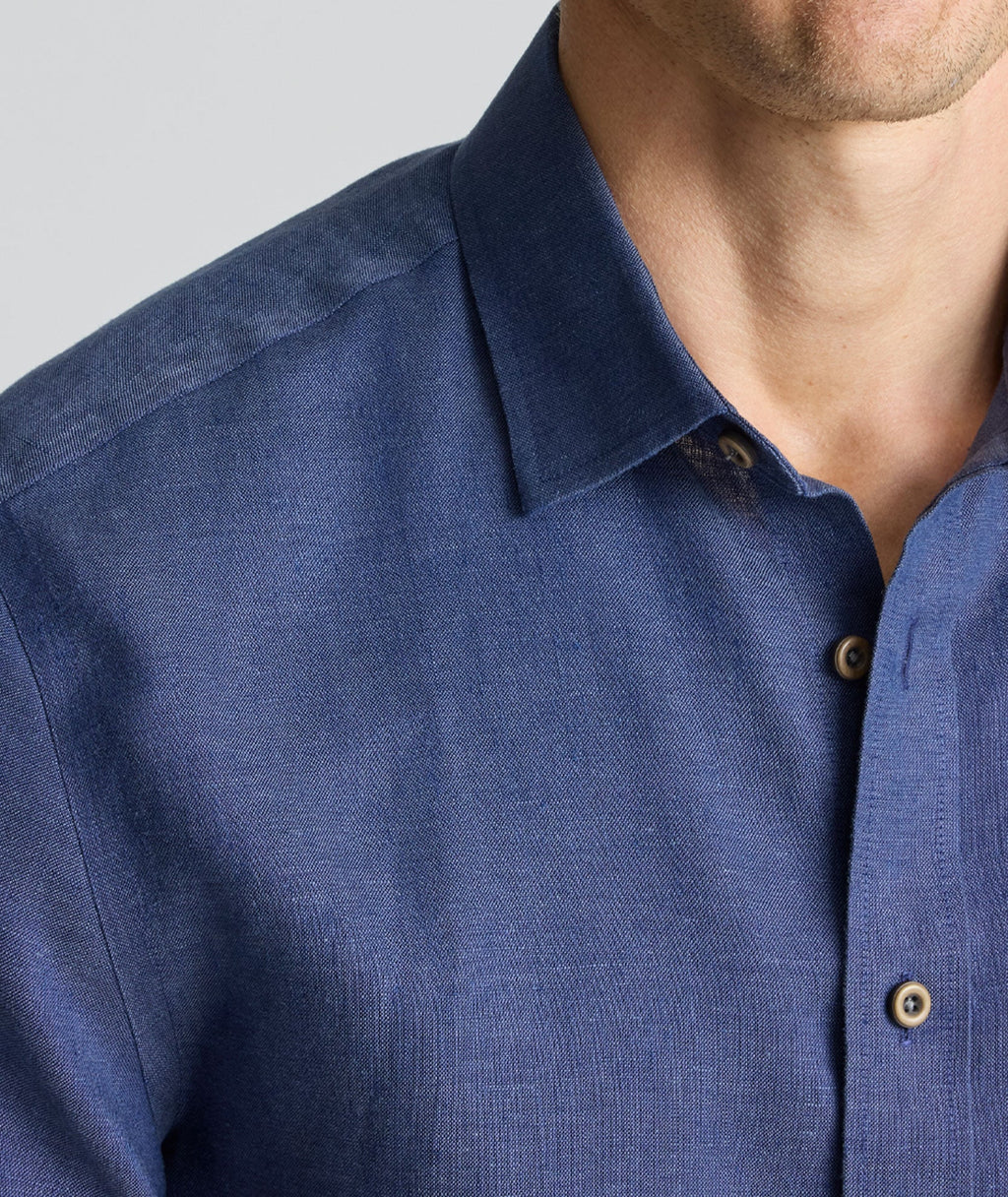Chemise Cameron en lin à manches courtes infroissable