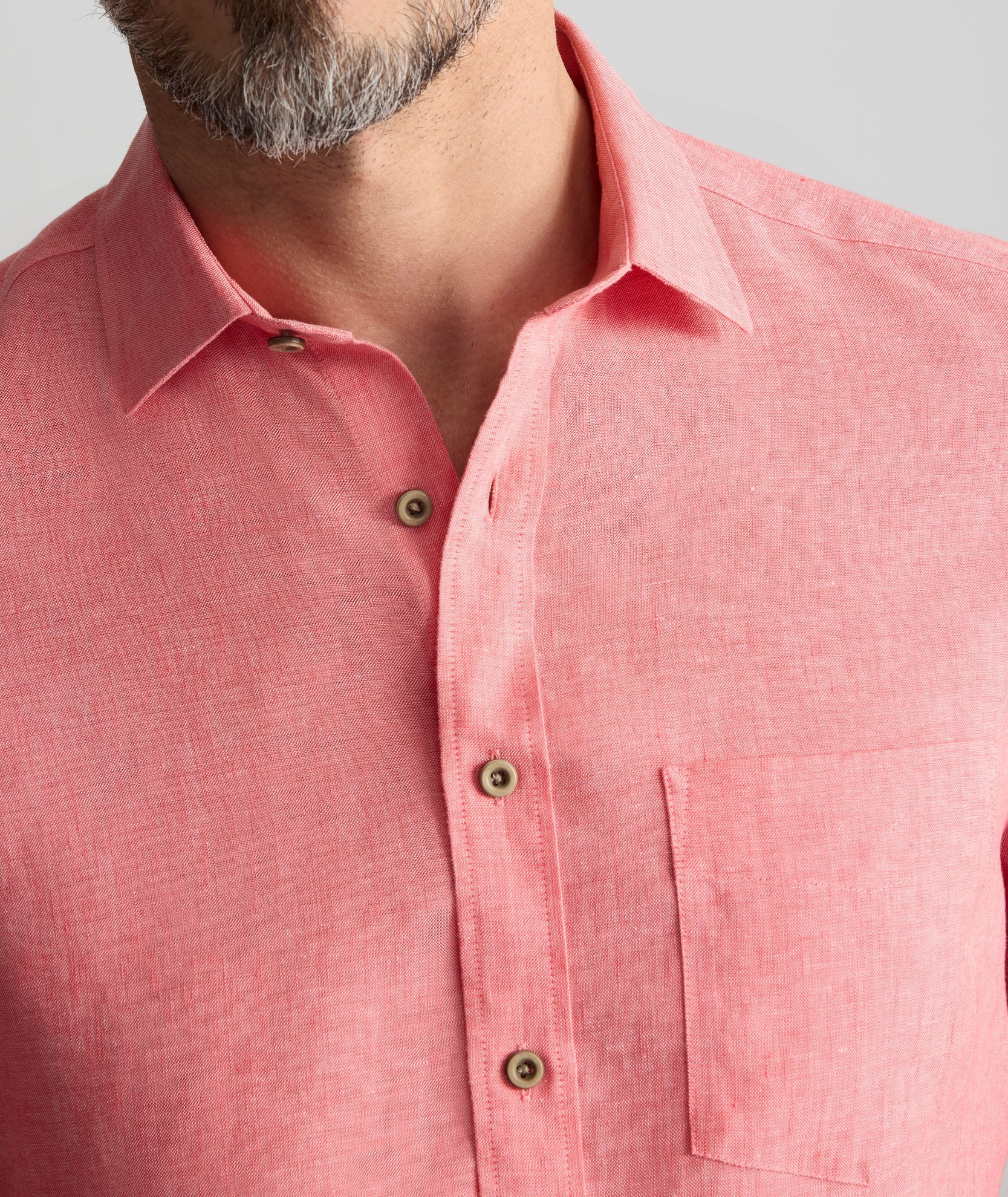 Chemise Cameron en lin à manches courtes, infroissable