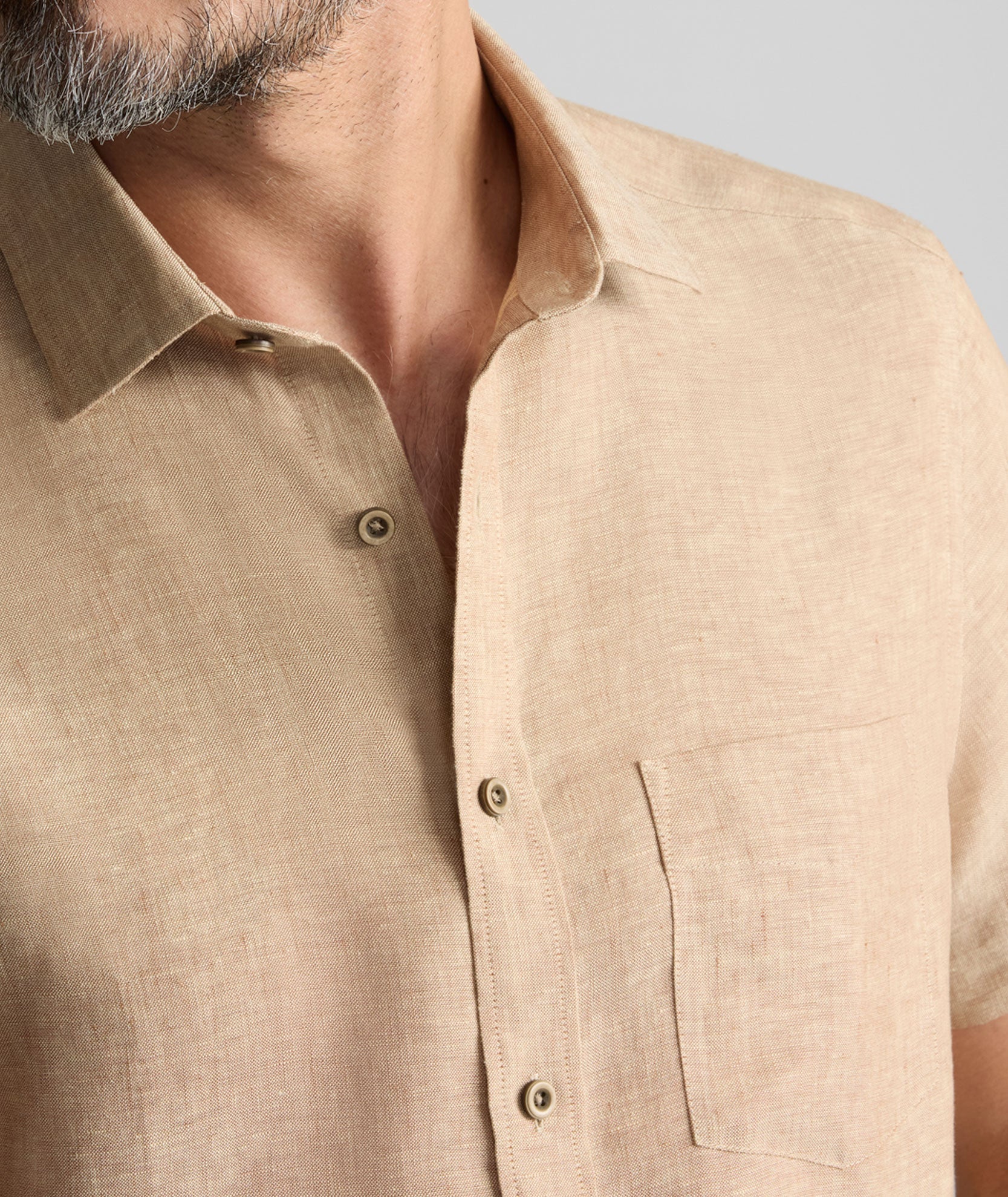 Chemise Cameron à manches courtes en lin infroissable