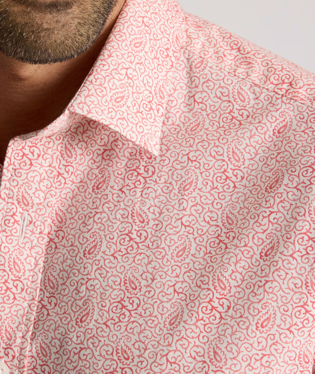 Chemise à manches courtes en coton stretch