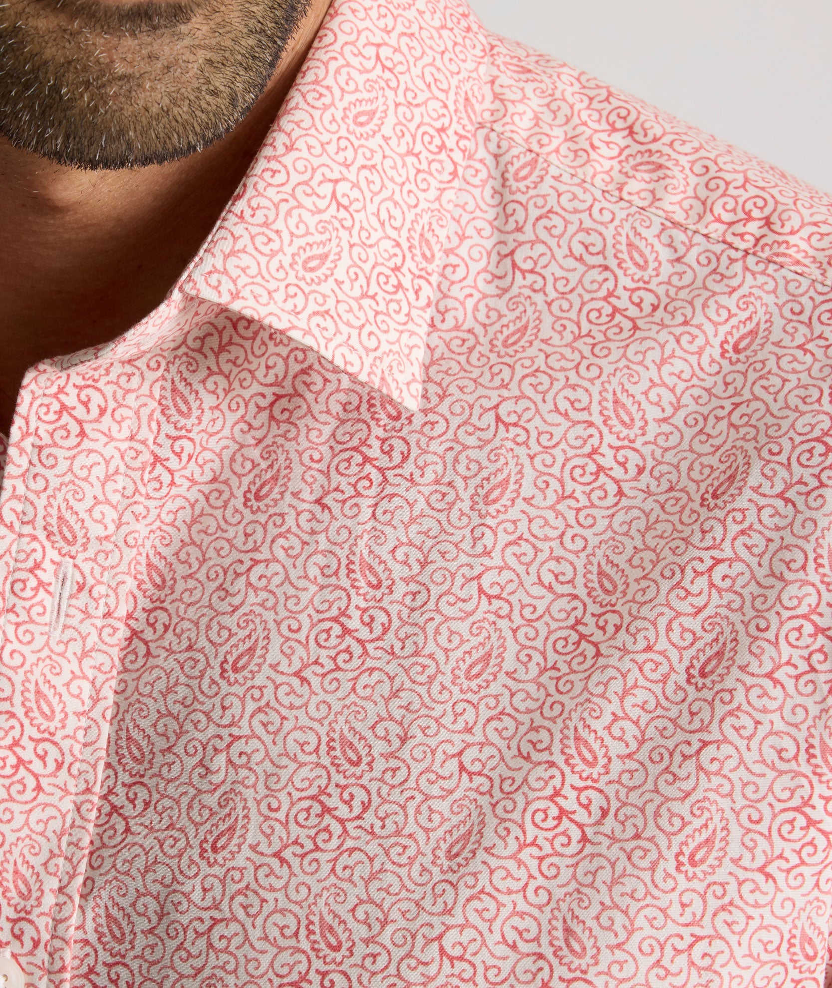 Chemise à manches courtes en coton stretch