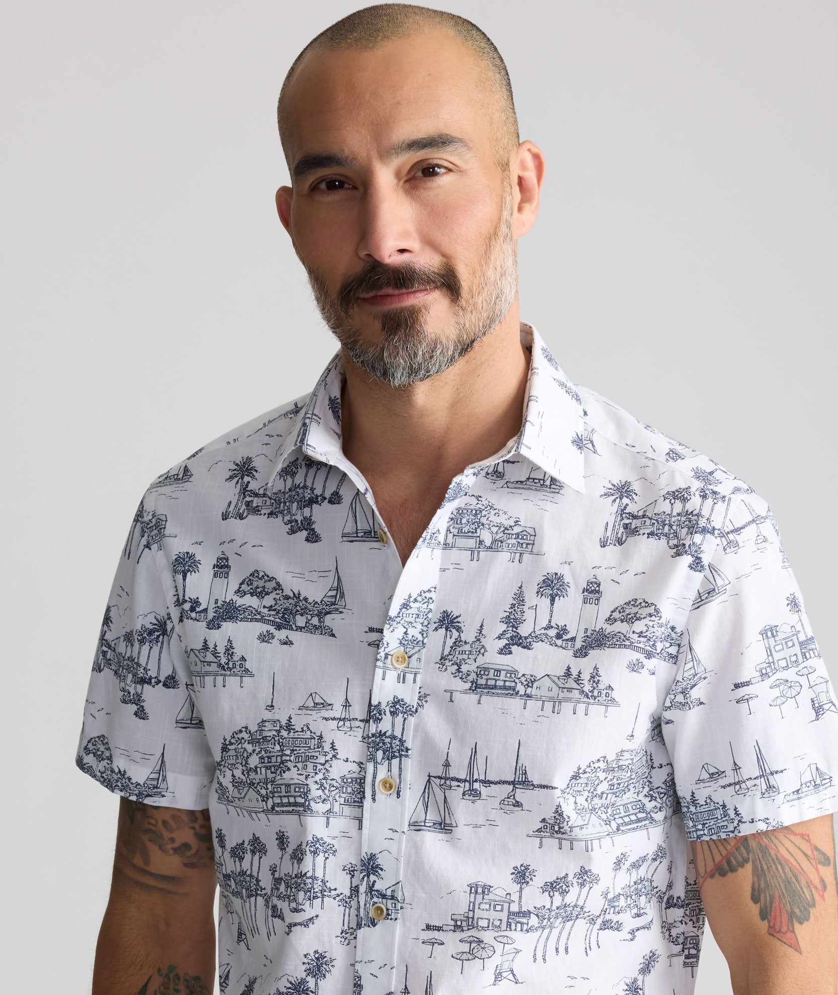 Chemise à manches courtes délavée