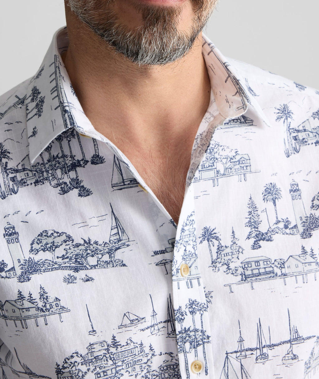 Chemise à manches courtes délavée