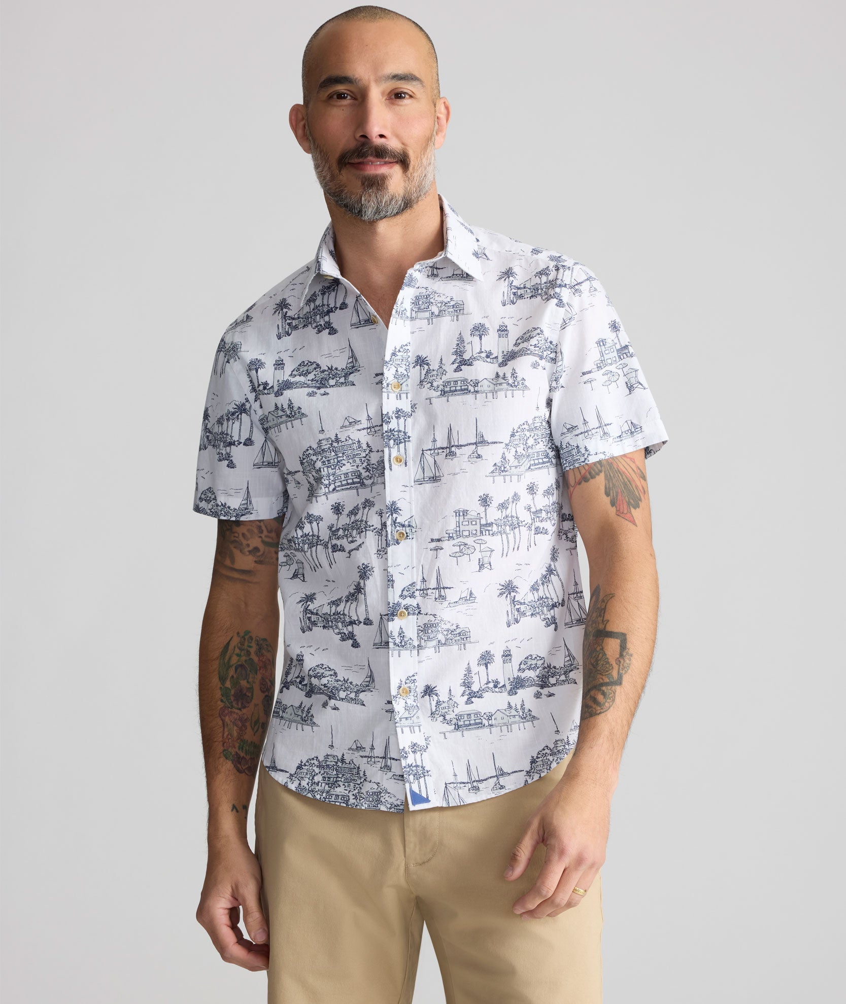 Chemise à manches courtes délavée