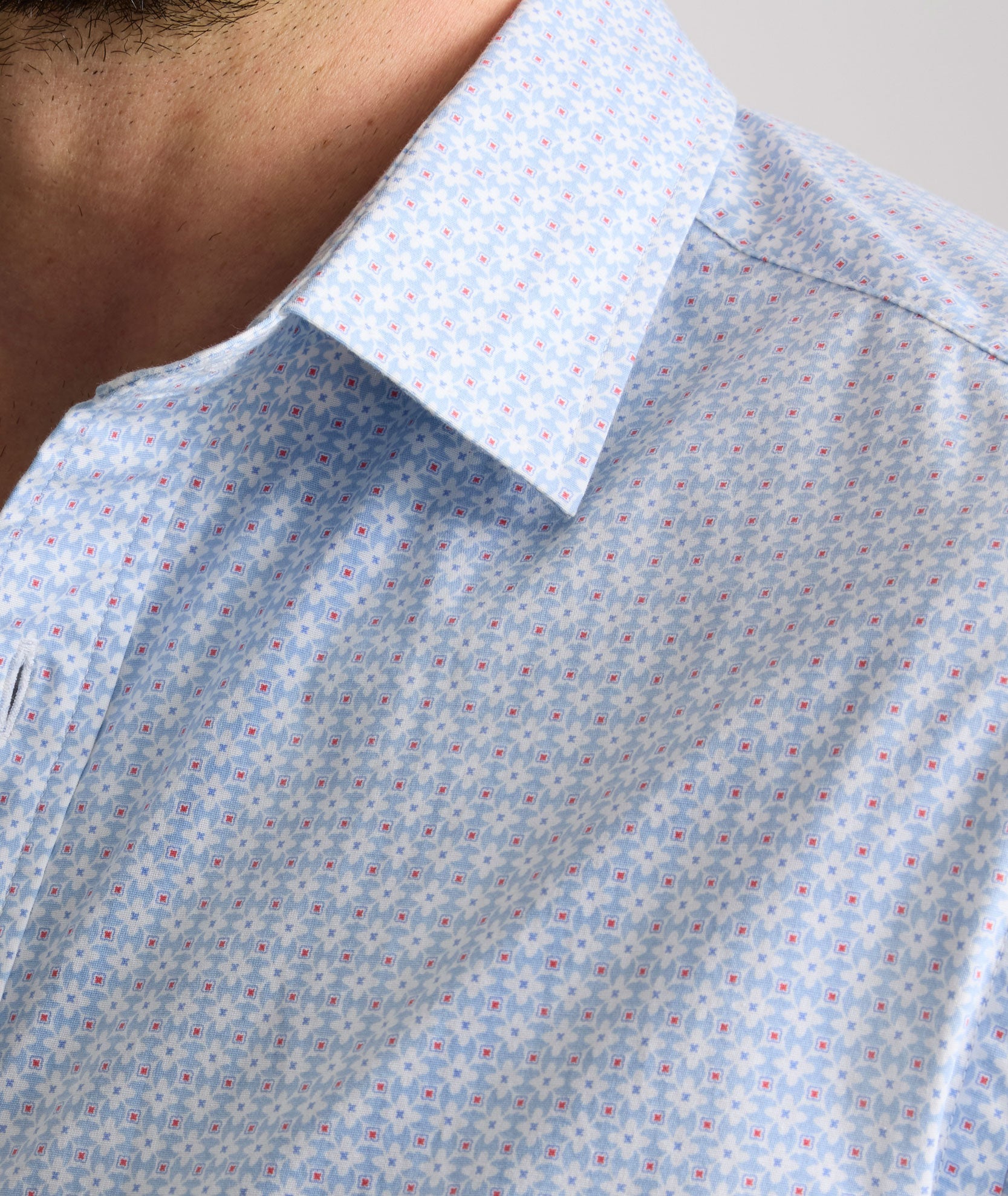 Chemise Dunbar à manches courtes en coton stretch