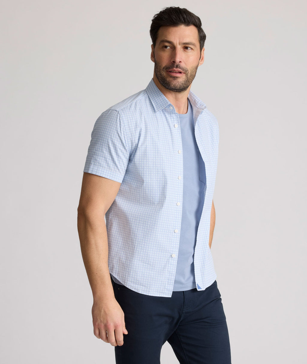 Chemise Dunbar à manches courtes en coton stretch
