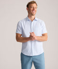Chemise à manches courtes en seersucker de performance