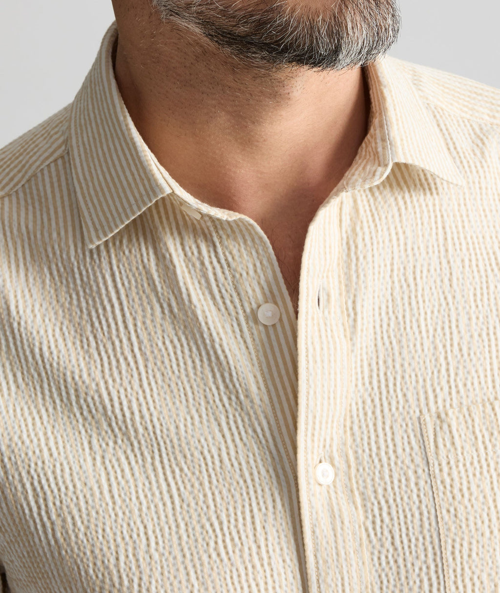 Chemise à manches courtes en seersucker de performance