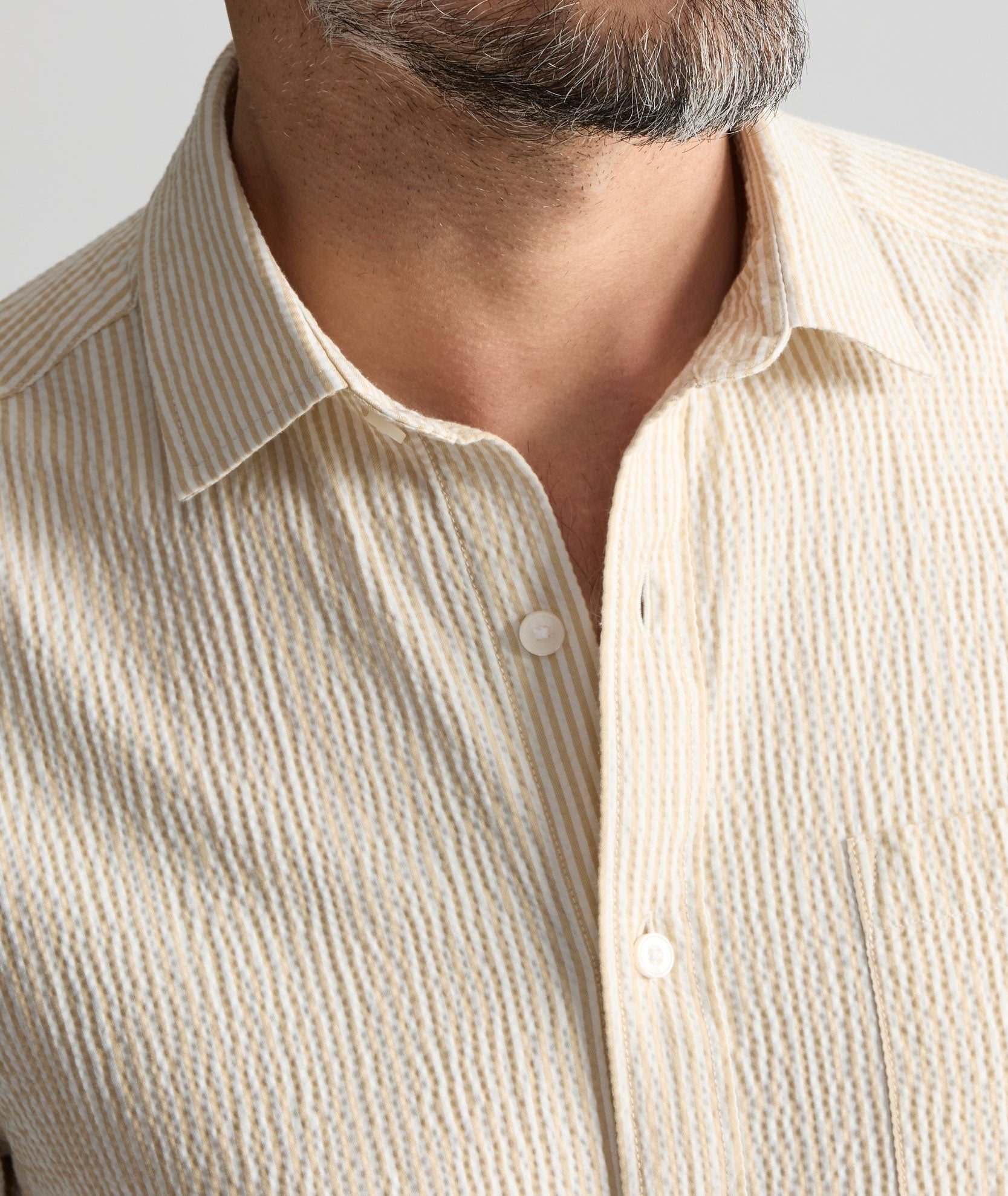 Chemise à manches courtes en seersucker de performance