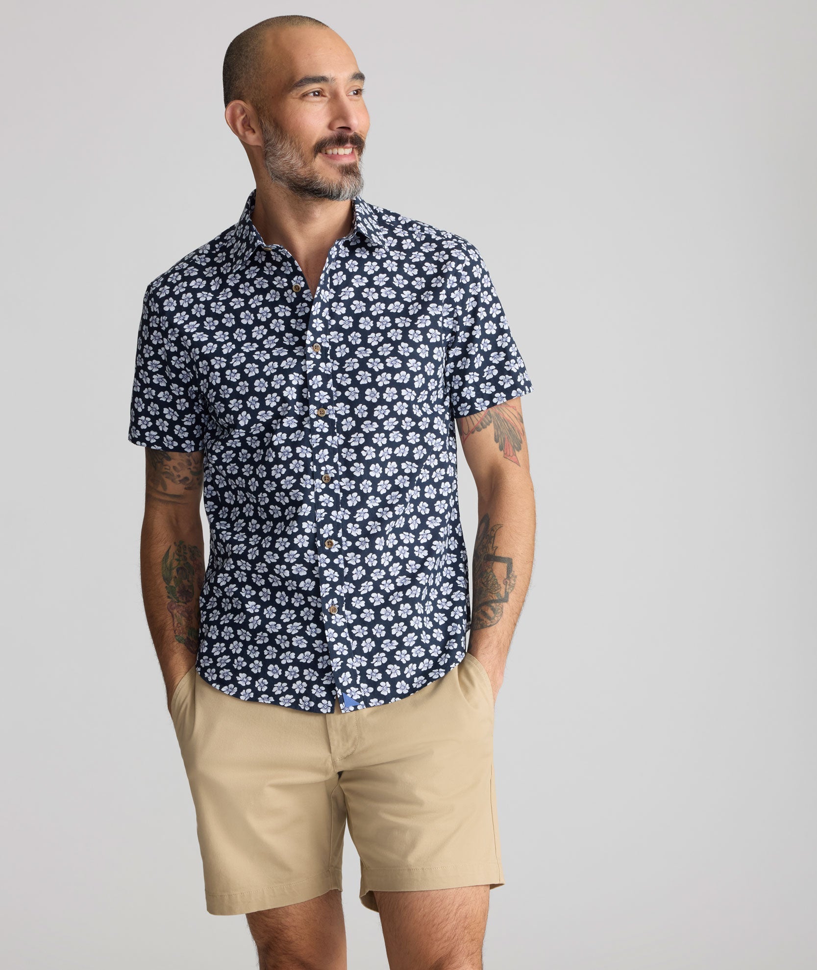 Chemise Morningside à manches courtes délavée vintage