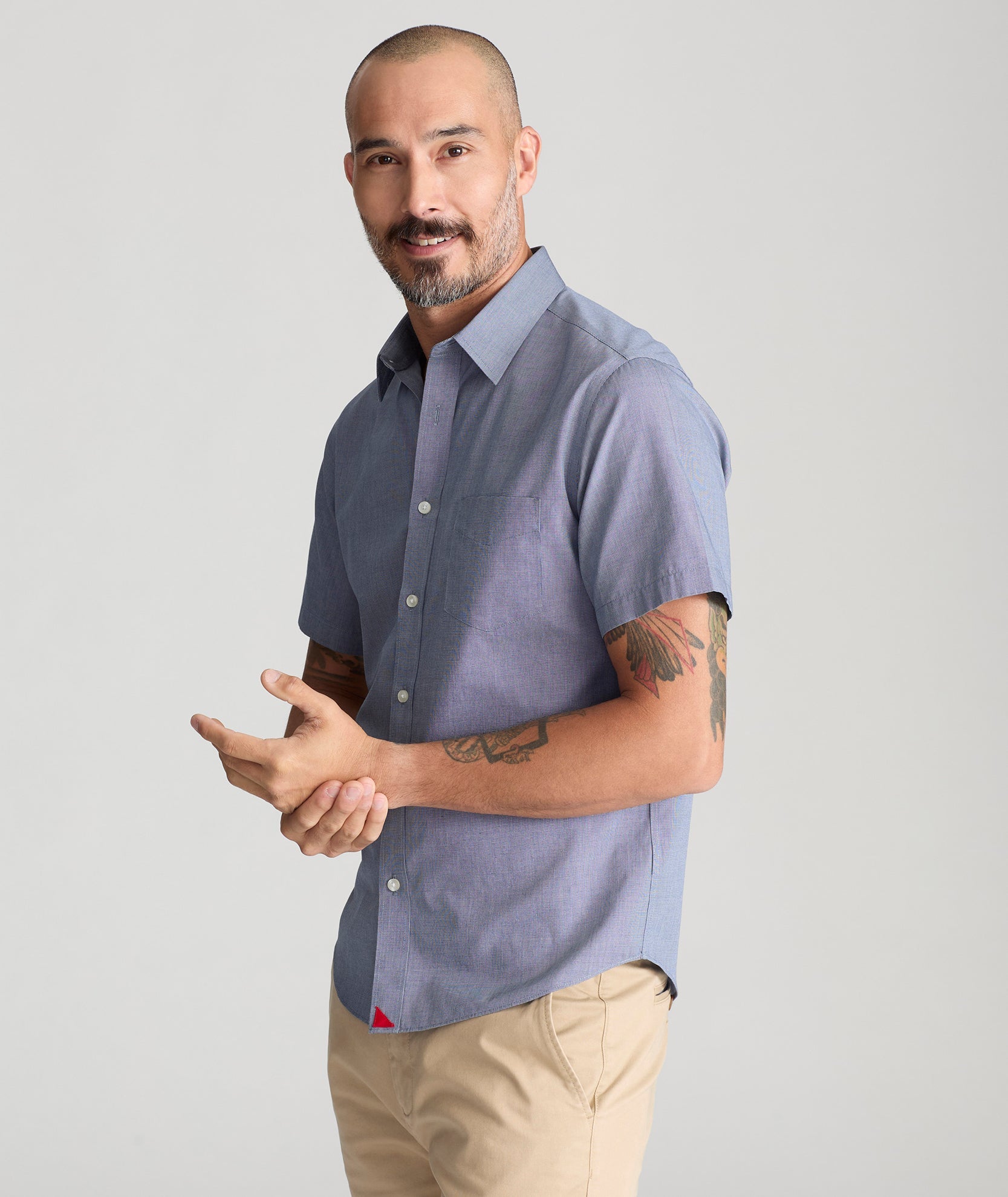 Chemise à manches courtes infroissable