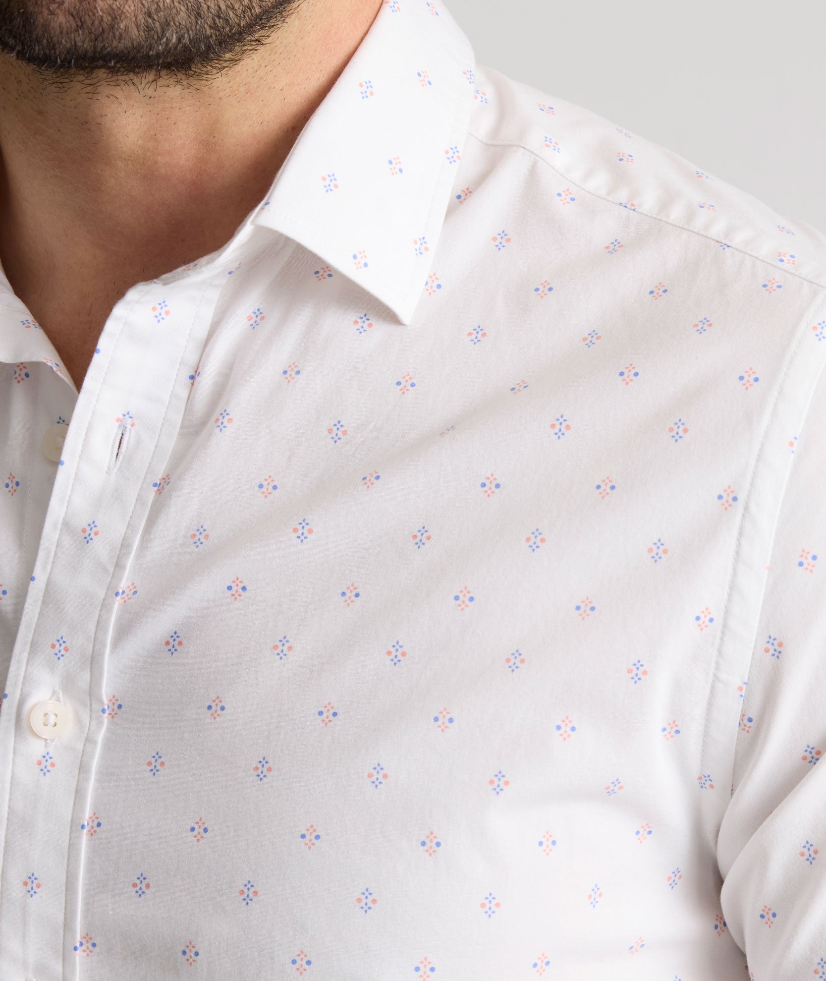 Chemise Rockwell en Coton Extensible à Manches Courtes