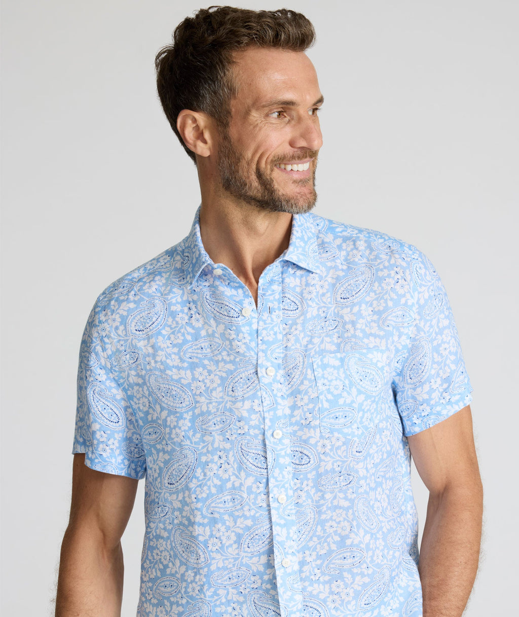 Chemise Turner à manches courtes en lin