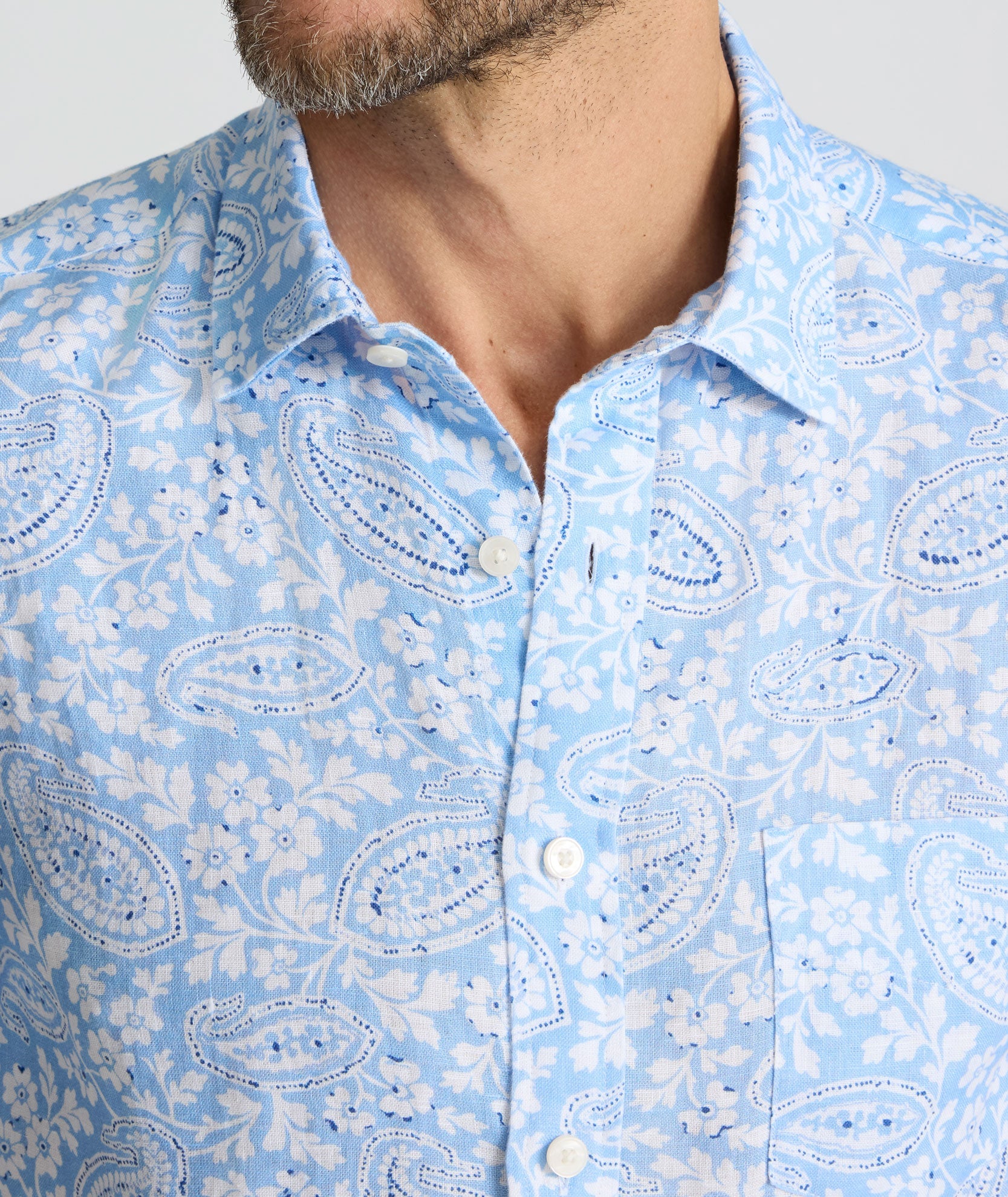 Chemise Turner à manches courtes en lin
