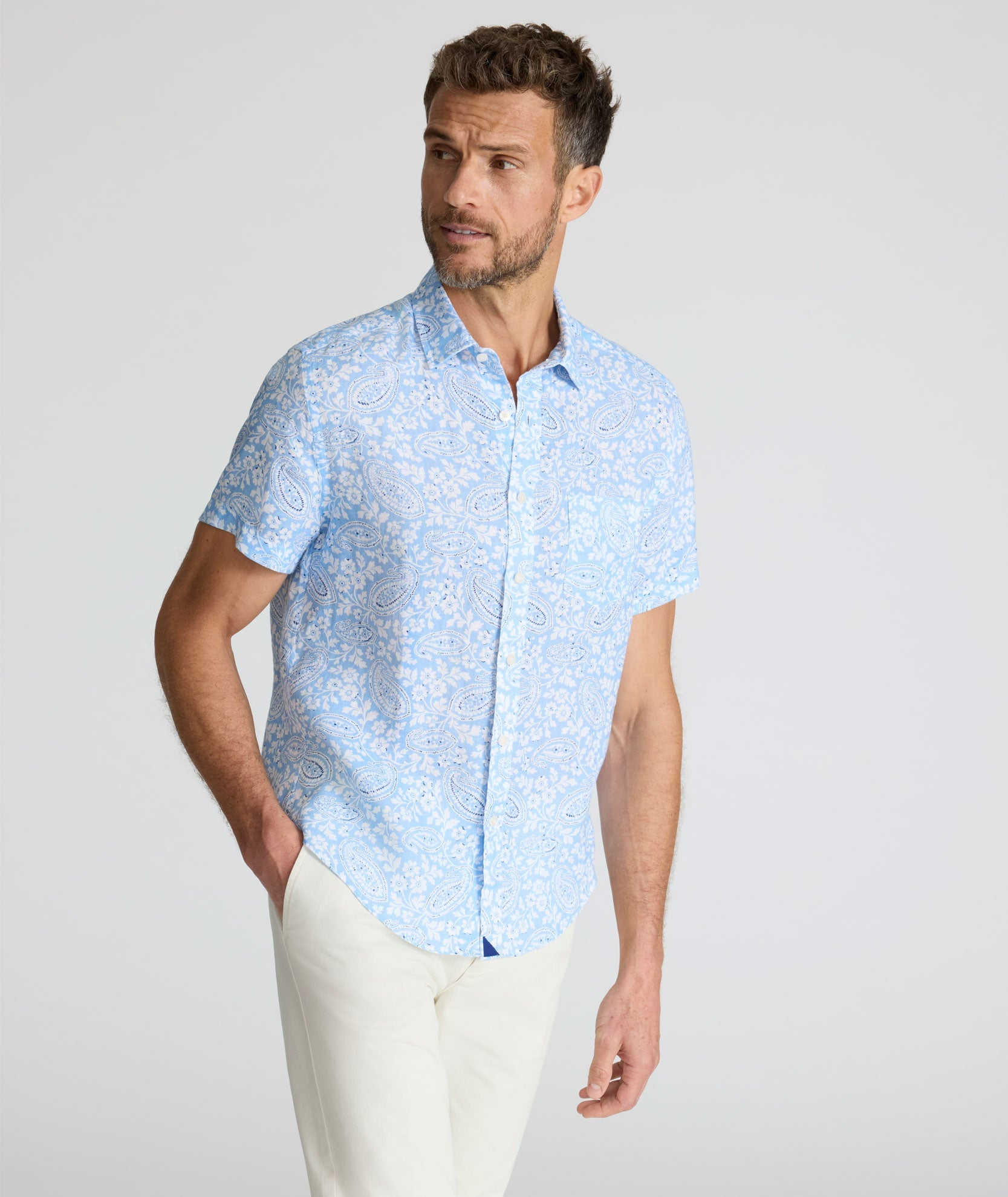 Chemise Turner à manches courtes en lin