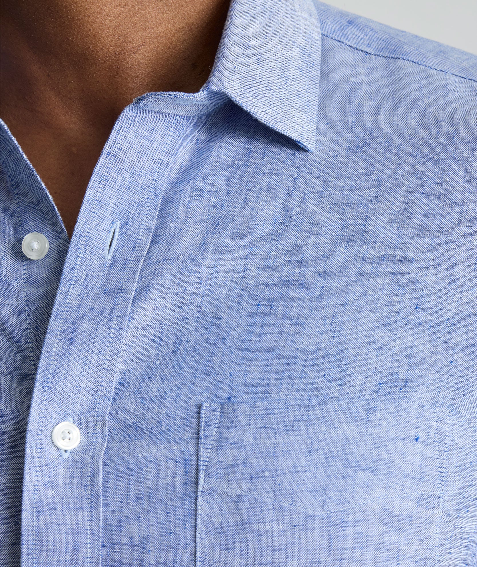 Chemise en lin infroissable