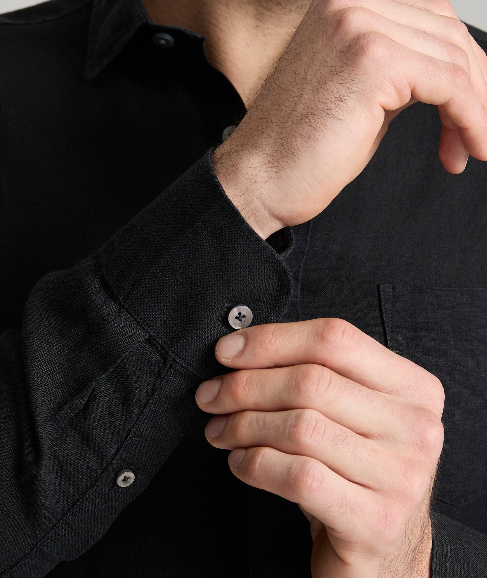 Chemise en lin infroissable