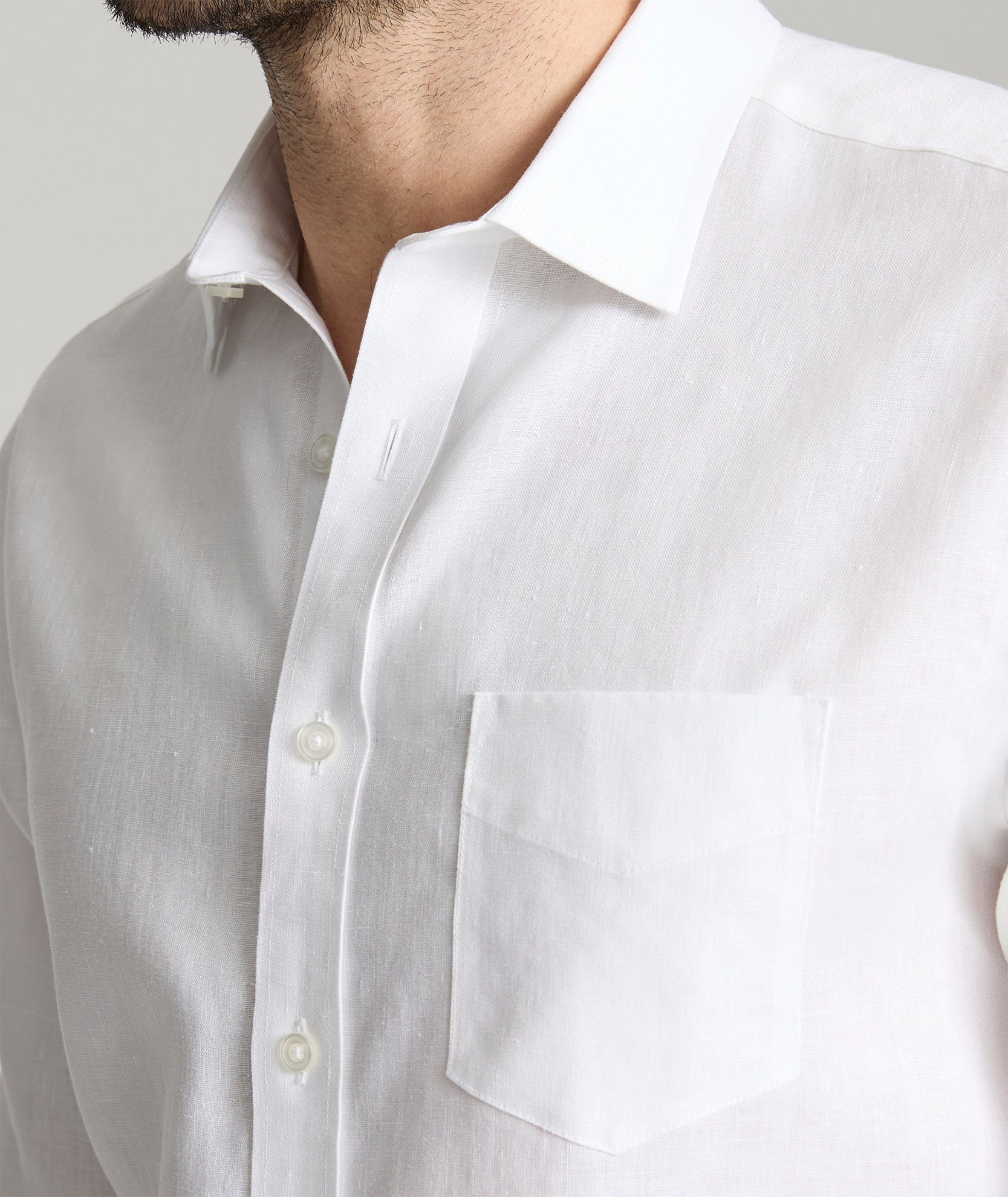 Chemise en lin infroissable
