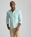 Chemise en lin infroissable